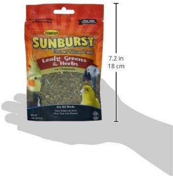 Higgins Sunburst Leafy Greens & Herbs Gourmet Treats for All Birds (2 Pack)