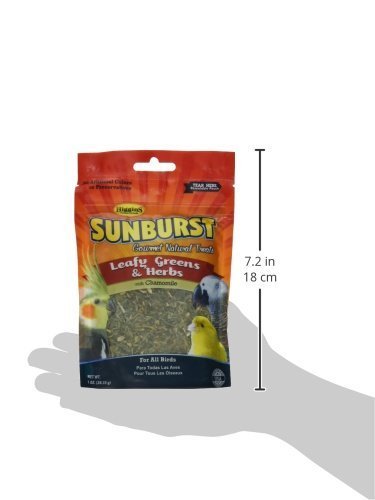 Higgins Sunburst Leafy Greens & Herbs Gourmet Treats For All Birds (2 Pack) #TOP3