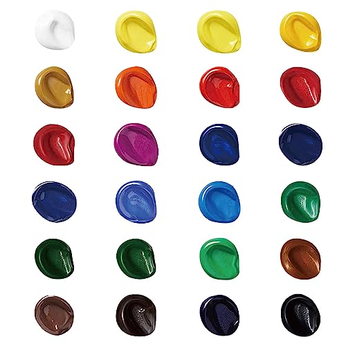 amazon basics acrylic paint tubes 24 count pack of 1 multicolor