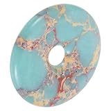MAGICLULU Colgante de Jaspe Forma de Donut, Accesorios para Colgantes de Cadena, Estilo Retro y Creativo, Material Jaspe, Conveniente para Usar en DIY