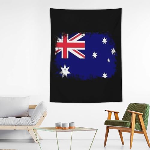 Tapiz de la bandera de Australia vintage: decoración de pared estética para sala de estar 3
