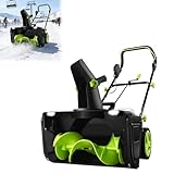 Electric Walk-Behind Snow Blower 40V System, Snow Removal Tool with 2 x 5.0Ah Battery, 3500W Brushless with Adjustable Chute for Driveways Electric Walk-Behind Snow Blower 40V System, Snow Removal Tool with 2 x 5.0Ah Battery, 3500W Brushless with Adjustable Chute for Driveways