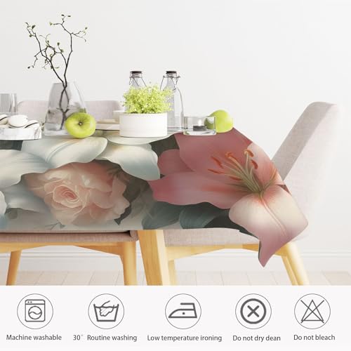 Nappe rectangulaire fleurie PICUAL 140x140 cm lot de 2 - 7