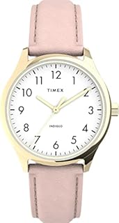 Timex Easy Reader Damen 32mm rosa Lederarmband Armbanduhr TW2V25200