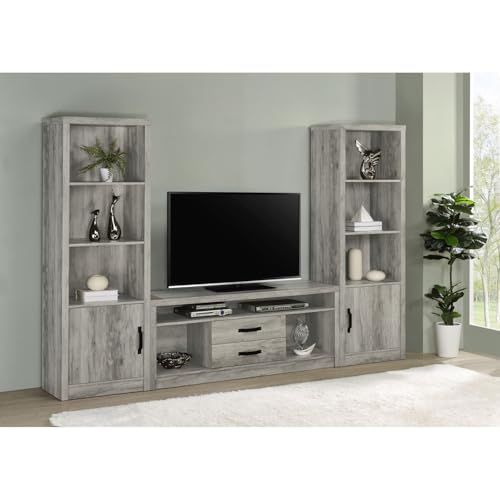 Grey Driftwood 2-Drawer TV Stand