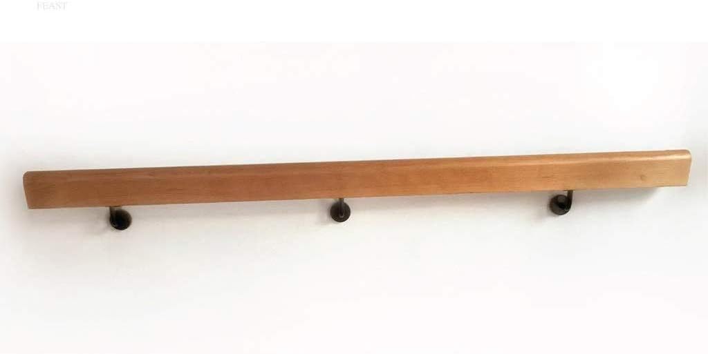 CMMC Non-Slip Wood Handrails for Indoor Stairs, Professional Pine Handrails Complete Kit, Barrier-Free Staircase Grab Bar for Elderly, Wall Mounted Home Garden Corridor Lofts Decking Railings