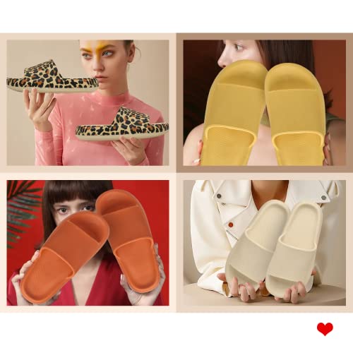 Geweo Cloud Slippers For Women Men Pillow Slippers Thicken Sole Cloud Cushion Slides Super Comfy Soft Foam House Slides Non Slip Shower Sandals Platform Black Slides Unisex 6.5-7.5Women/5.5-6.5Men #TOP6