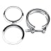 ESPEEDER 2.5" Universal Mild Steel V Band Clamp Flat Flange Kit Assembly
