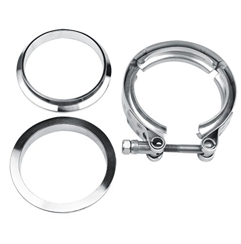 ESPEEDER 2.5" Universal Mild Steel V Band Clamp Flat Flange Kit Assembly