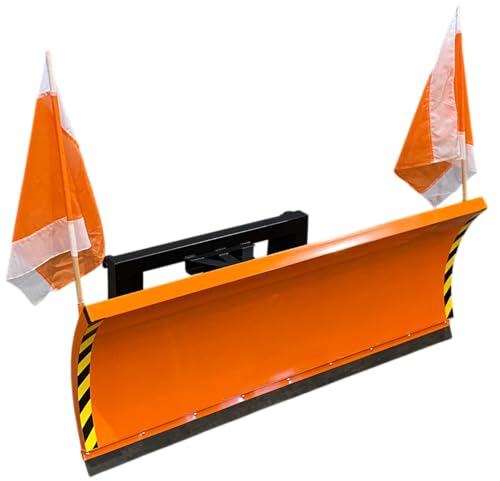 Schneepflug Räumschild Schneeschild Schneeschieber mit Euro Aufnahme Orange / 200 x 75 cm inkl. Hydraulikzubehör