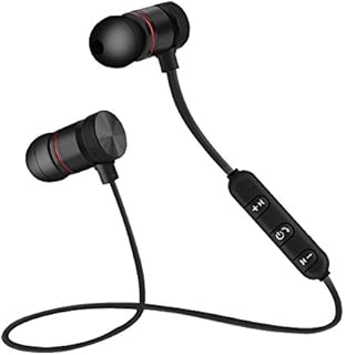 Portable Bluetooth Headphones, Bewinner Wireless Earphone Built-in Magnets Sports Headphone With Soft Rubber Earbuds Magnet Bluetooth Earphone for phones(Black)