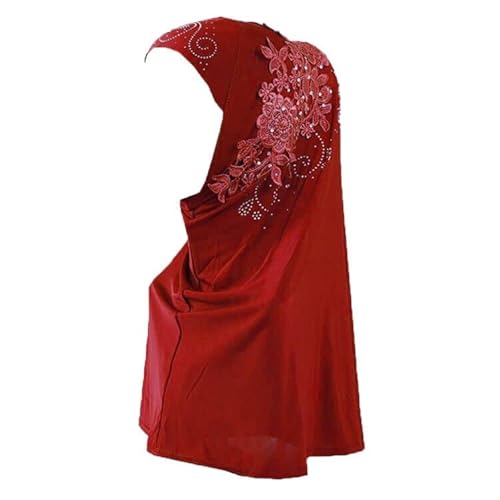 JDYaoYing Turban with floral Muslim scarf hijab Scarf Head Wrap Scarfs For Women Hat