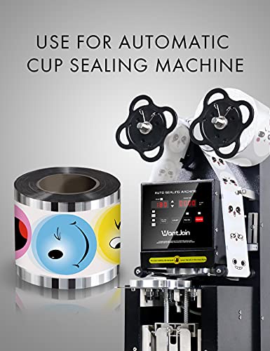 Wantjoin Cup Sealing Film Tea Cup Sealing Film Boba Cup Sealer Film 90-105 Mm 3000 Cups For Pp Plastic And Paper Cups #TOP3
