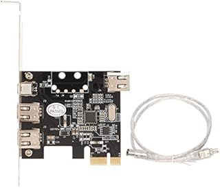 Wakects Firewire Adapter PCI Express 1.0a IEEE1394 Firewire Card PCI Controller Card Convenient Internal Expansion Device for Video Acquisition 3 1394A