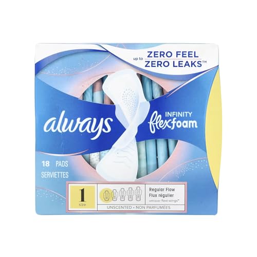 Image of Always Pads Size 1 Infinity with Flex Foam 18 Count (Pack of 3)