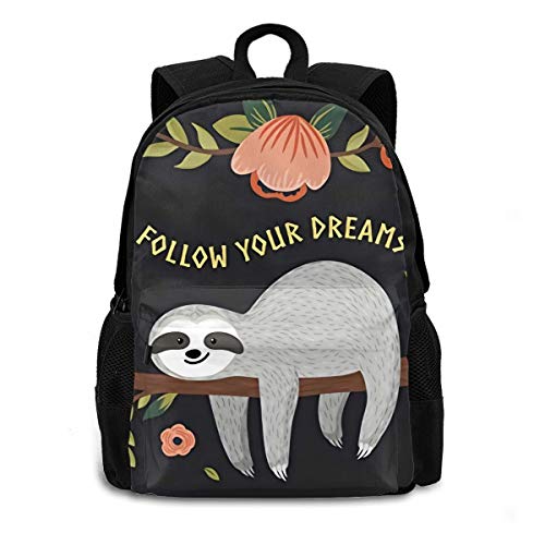 Best Quality 🔥 Cute Sloth Laptop Backpack Durable Lightweight School Bookbag Casual Daypack Travel Hiking Camping College