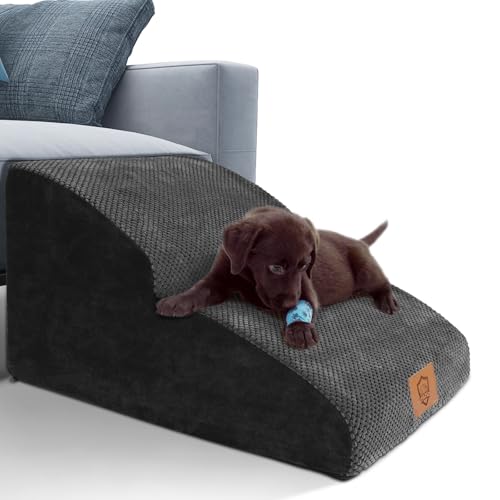 Masthome 犬 階段 犬スロープ階段 ドッグステップ 犬用ステップ 2段 5色 段差解消 ペット用 ステップ 階段 滑り止め 犬用 犬 ステップ 二段踏み台 安全 カバー取り外し可能 ペット用品 小型犬 室内犬 高齢犬 黒 ブラウン 藍 灰色 白