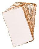 Cartes Vierges Antique Deckle Edge - 5,1 x 8,9 cm - Paquet de 50 - Cartes Techniques Mixtes pour Faire-Part, Invitations, Artisanat - Papier Recyclé Épais 130 GSM