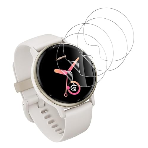 Joywing 4 Stück Soft TPU Panzer Schutz Glas Folie für Garmin Vivoactive 5 Schutzfolie, Passt Ideal Bildschirmschutz Garmin Vivoactive 5 Panzerfolie, Ultra HD, Blasenfreie Schutzglas