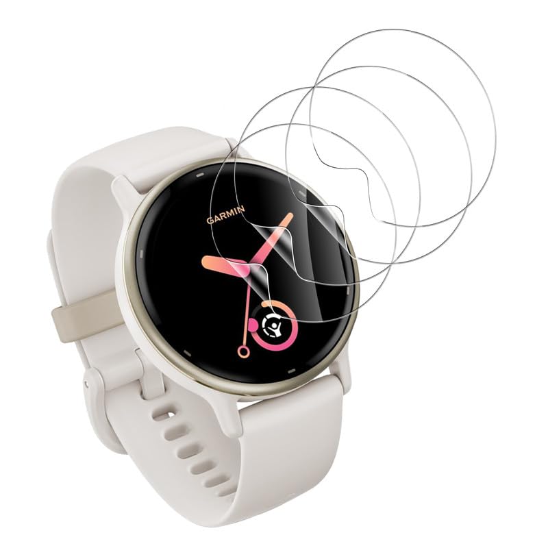 Joywing 4 Stück Soft TPU Panzer Schutz Glas Folie für Garmin Vivoactive 5 Schutzfolie Passt Perfekt Displayschutz Garmin Vivoactive 5 Panzerfolie Ultra HD Blasenfreie Schutzglas