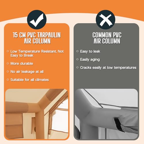 SPECRAFT Carpa Inflable Inflatable Style para Camping, Impermeable, Capacidad 10 Personas, Color Khaki miniatura 4