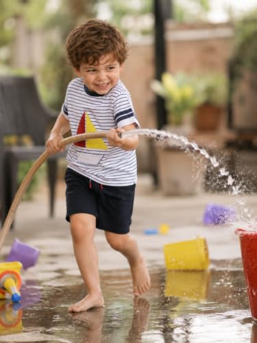 Image of Pilolo Kids Soft Cotton Terry Lycra Adjustable Drawstring Pocket Shorts for Boys