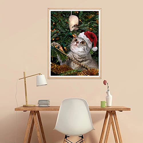Jantabo Diamond Schilderij Kits Kerstmis, 5D DIY Kat Volwassenen Beginners Diamond Painting Set Volledige Boor Cross… - Image 5