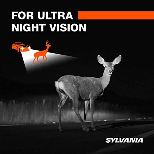 SYLVANIA - H11 SilverStar Ultra plus Free Installation Gloves - High Performance Halogen Headlight Bulb, High Beam, Low Beam, Fog Replacement Bulb, Brightest Downroad Whiter Light (Contains 2 Bulbs)