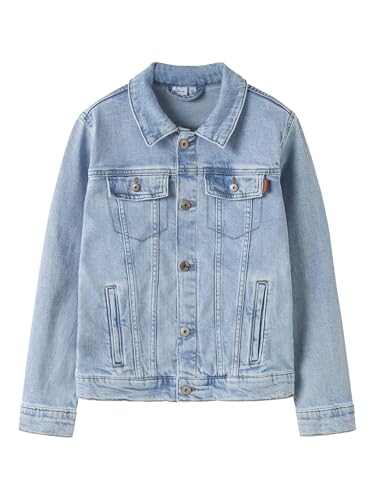 Name IT Jungen Nkmjagger DNM Jacket 3720-Az Noos, Light Blue Denim, Numeric 158 EU