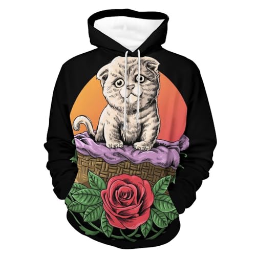 Hoodie chat joli pull décontracté pour les journées de détente