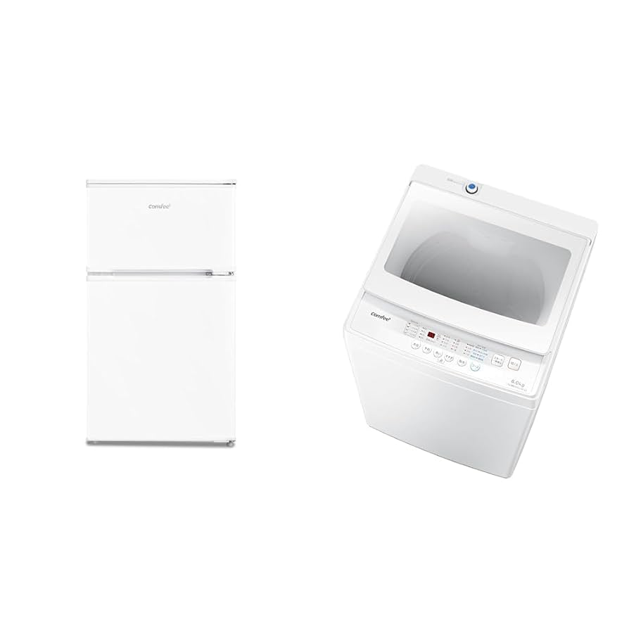 Comfee 冷蔵庫 ホワイト　90L COMFEE' 冷蔵庫 90L 2ドア 右開き ホワイト RCT90WH/E 耐熱天板