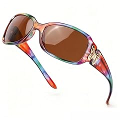 A01 Rainbow Frame Polarized Womens Sunglasses