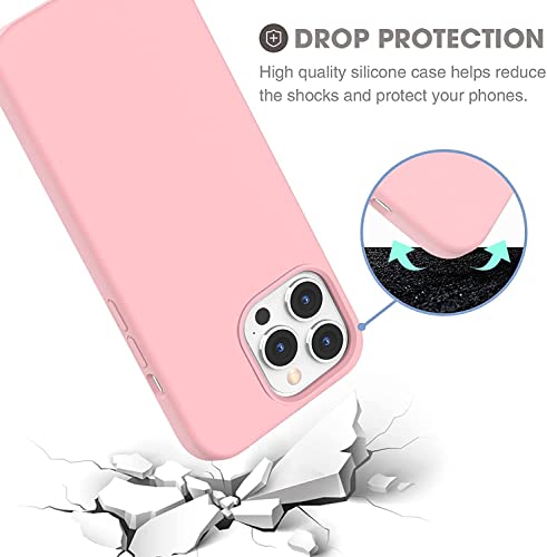 Image of MIDOS Back Cover Compatible with iPhone 14 Pro Max Case Liquid Silicone Full Protection Shock Proof Back Cover for iPhone 14 Pro Max (2022) 6.7 inch (Pink)
