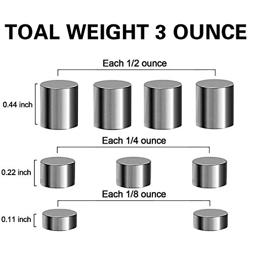 3 Oz Tungsten Incremental Weights 3/8 Inch Cylinders Weights Tungsten Weights Pinewood Car Derby Weights To Optimize Your Car For Speed (3 Ounce) #TOP1