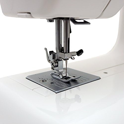 Close-up of the bobbin area of the Janome 2212 sewing machine