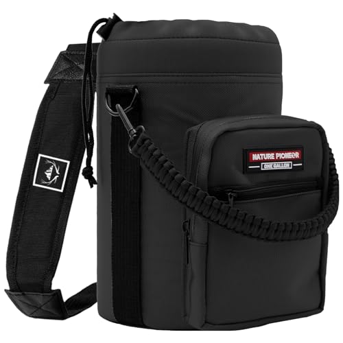 NATURE PIONEOR Insulated Water Bottle Holder with Shoulder Strap For One Gallon 128OZ Sports Water Jugs Bottles Sling, Carrier/Pouch Sleeve for Outdoor Camping, Hiking,Gym