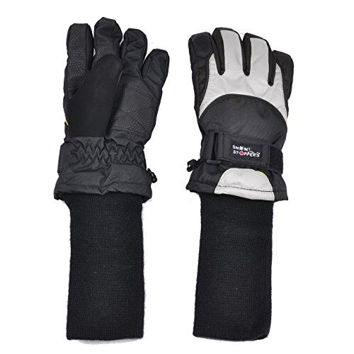 SnowStoppers Kid's Waterproof Ski & Snowboard Winter Gloves Extra Small / 4-7 Grey