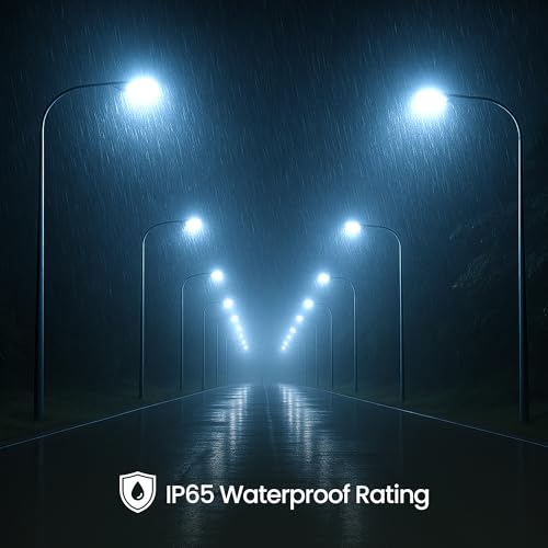 Image of LEDURE 50w Cool White Halo LED Street Light- Pack of 1 | Ultra Bright Energy Efficient Outdoor Waterproof Lamp | Durable Housing for Garage, Parking, Garden, Playground, Roads & Sidewalks