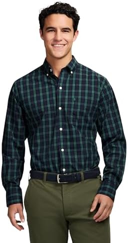 Izod Mens Long Sleeve Holiday Tartan Button Down Shirt