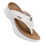 YESWIN Women's Orthotic Platform Flip Flop with Arch Support Ladies Comfortable Recovery Walking Thong Sandals Slip On Indoor Outdoor for Summer Beach