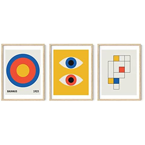 Haus and Hues Set of 3 Bauhaus Geometric Pictures Cover