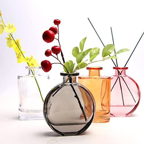150Ml/5Oz Empty Glass Diffuser Bottle Diffuser Jars Aromatherapy Storage Container Fragrance Accessories Use For Diy Replacement Reed Diffuser Sticks Sets Oils Crafts Decor(Clear) #TOP7