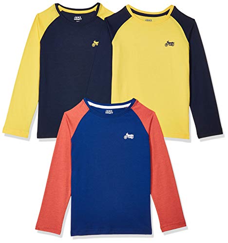 Image of Amazon Brand - Jam & Honey Boy's Regular Fit T-Shirt (Pack of 3)