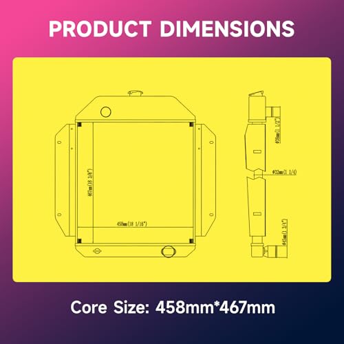 Image of Engine Coolant Radiator Aluminum Compatible with Ford F-100 3.9L 4.9L 1967-1979,F-150 4.9L 1978-1979,F-250 3.9L 4.9L 1967-1979,F-350 3.9L 1967-1974,F-350 4.9L 1968-1971 1978-1979 C6TA8005AD