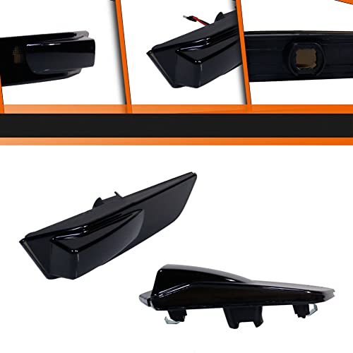 ADIIL Smoked Side Marker Lights Cover Compatible With 2003-2007 Infiniti G35 Coupe Skyline Front Bumper Turn Signals Side Marker Lamp Housing Assembly - Thumbnail 3