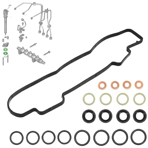 Kit de 20 Pièces Joints d'Injecteurs Carburant Admission Cache Culbuteur Compatible avec Moteurs 1.6 HDi/TDCi - Pour PEUGEOT 206 207 307 308 CITROËN C2 C3 C4 C5 - Remplace 1609848080, 1610564580
