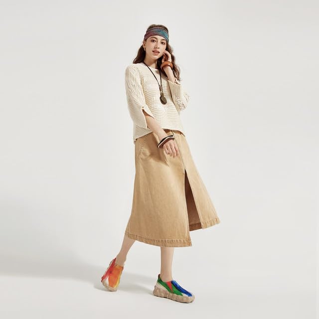 UIN Women's Fashion Sneakers Slip On Walking Art Travel Shoes Toledo Ⅵ Rainbow Crush 2 - Image 5