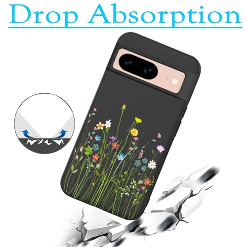 Unov Case for Pixel 8 Pro, Black, Floral Bouquet - image 4