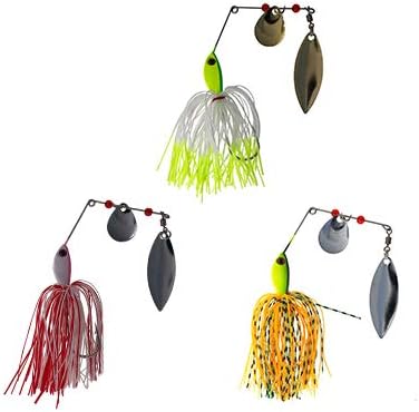 Spinnerbait 1/2oz, 6 Pcs 3-Color, for Freshwater Bass Fishing, Ideal for Bass, Pike & Predator Fish,Combo A