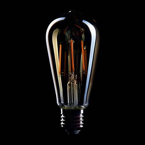 CROWN LED 6x Edison LOVE Gloeilamp - E27 lamp - Dimbare lamp - 4 W, Warm Wit 230 V, EL01 - Vintage Lamp in Retro/Antieke… - Afbeelding 5